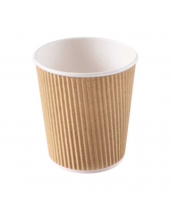 Kraft Ripple Coffee Cup Without Lid 4 Oz 10 Pieces